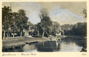 Gumbinnen, Stadt, Kreis Gumbinnen Gumbinnen, Rominte-Partie Гумбиннен, вид на реку Роминте