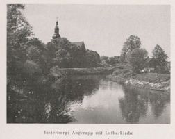 Insterburg, Stadt, Stadtkreis Insterburg Insterburg, Blick auf die Angerapp und die Lutherkirche III 