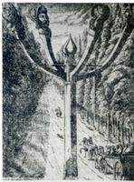  Fischhäuser Heide, Die  Vierbrüdersäule Metgethen, Vierbrüdersäule und Vierbrüderkrug