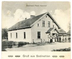 Jägersfreude (Ostpr.), Kreis Gumbinnen Sodinehlen, Gasthaus Franz Kammer Зодинелен, трактир Франца Каммера