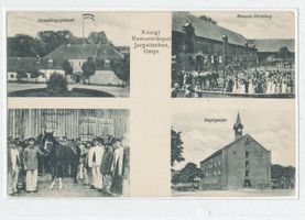 Königskirch, Kreis Tilsit-Ragnit Jurgaitschen, Verwaltungsgebäude, Remonten Verteilung, Remontenwärter, Hauptspeicher 