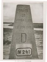 Weißenberg, Kreis Stuhm Weißenberg, Grenzstein am Dreiländereck, Danzig-Polen-Deutschland 