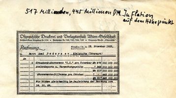 Königsberg (Pr.), Stadtkreis Königsberg Tragheimer Pulverstraße 20 Königsberg (Pr.), Rechnung in der Inflation 