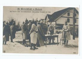  Lyck, Die Winterschlacht in Masuren, Der Kaiser beim Generlakomanndo Ostpr. Truppen vor Lyck II Erster Weltkrieg