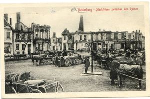 Neidenburg, Stadt, Kreis Neidenburg Neidenburg, Marktleben zwischen den Ruinen 