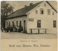 Giesen Kr. Treuburg, Kreis Treuburg Giesen Kr. Treuburg, Gasthaus H. Gerhardt 