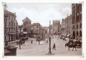 Königsberg (Pr.), Stadtkreis Königsberg Fritz-Tschierse-Platz (fr. Gesekusplatz) Königsberg (Pr.), Gesekusplatz, Blick vom Schloss Königsberg, Stadtteil Altstadt (Umgebung des Schlosses)