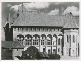 Marienburg, Westpr., Kreis Marienburg Marienburg i. Westpr., Die Marienburg, Hochmeisterpalast, Hofseite Мариенбург в Западной Пруссии, замок Мариенбург, дворец великих магистров, сторона двора