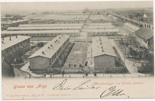 Arys, Kreis Johannisburg Arys, Barackenlager von Norden I Арис, лагерь бараков, вид с севера, I