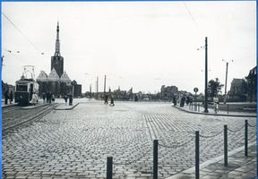 Elbing, Stadt, Stadtkreis Elbing Elbing, Zerstörte Altstadt mit Nikolaikirche Эльбинг, разрушенный Старый город с церковью Святого Николая