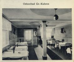 Groß Kuhren, Kreis Samland Groß Kuhren, Pensionat Dietrichsruh, Innenansicht 