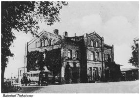 Trakehnen, Kreis Ebenrode Trackehmen Gem. Trakehnen, Bahnhof I 