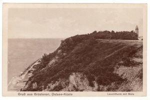 Brüsterort, Kreis Samland Brüsterort, Leuchtturm mit Mole Брюстерорт, маяк с молом
