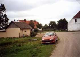 Puschkeiten, Kreis Bartenstein Puschkeiten (Сосновка), Zufahrt zum ehemaligen Gut von der Domnauer Chaussee 