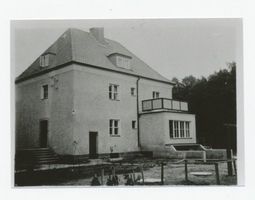Metgethen, Ort und Bahnstation, Stadtkreis Königsberg Jägerweg Metgethen, Jägerweg, Haus Conrad, hinter dem Forsthaus Metgethen, Häuser früher und heute