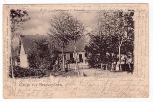Roßlinde, Kreis Gumbinnen Brackupönen Krs. Gumbinnen, Etablissement L. Rammoser 