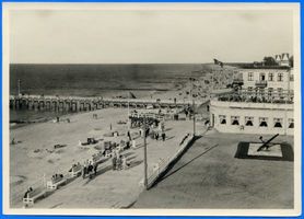 Cranz Kr. Samland, Ort, Kreis Samland Cranz, Strandpromenade mit dem Hotel zum Elch X Cranz, Strandpromenade