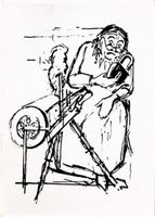  Masuren,  Masurische Spinnstube  - Zeichnung III 