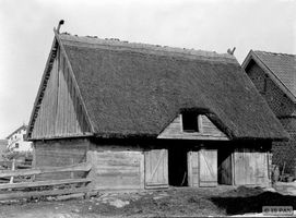 Güldenboden Kr. Mohrungen, Kreis Mohrungen Güldenboden Kr. Mohrungen, Stall in einem Bauerngehöft 