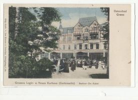 Cranz Kr. Samland, Ort, Kreis Samland Cranz Kr. Samland, Grosses Logir - und Neues Kurhaus, Gartenseite, II 