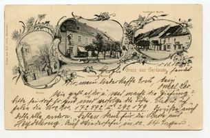 Gerdauen, Stadt und Bahnstation, Kreis Gerdauen Gerdauen, Kirche, Östlicher Markt, 3 Aufnahmen Гердауэн, церковь, восточный рынок, 3 снимка