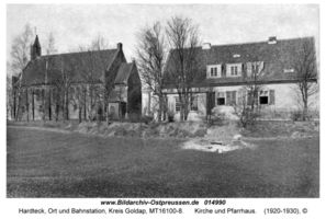Hardteck, Ort und Bahnstation, Kreis Goldap  