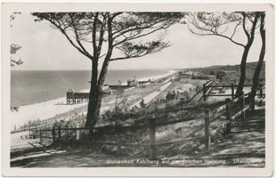 Kahlberg-Liep, Ort, Kreis Elbing Kahlberg-Liep,Strand und Promenade vom Russenberg gesehen 