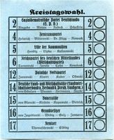 Allenstein, Stadtkreis Allenstein Allenstein, Wahlschein, Stadt-und Kreistagswahl 17.11.1929 