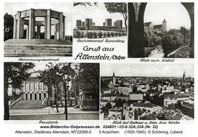 Allenstein, Stadtkreis Allenstein  Allenstein, Potpourri-Ansichtskarten