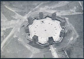 Hohenstein Kr. Osterode, Stadt, Kreis Osterode Hohenstein i. Ostpr., Reichsehrenmal Tannenberg Gesamtansicht, Luftbild II Хоэнштайн (Вост. Прус.), имперский мемориал Танненберг, общий вид, аэрофотоснимок, II