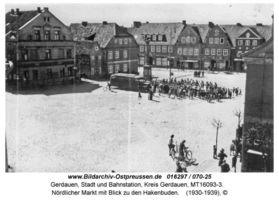 Gerdauen, Stadt und Bahnstation, Kreis Gerdauen Markt-Nord