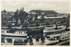 Lötzen, Stadt, Kreis Lötzen Lötzen, Dampferanlegestelle am Kurhaus III Лётцен, пароходная пристань у курхауса, III