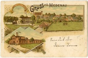 Medenau, Kreis Samland Medenau, Preußischer Hof, Ortsansicht, Molkerei 