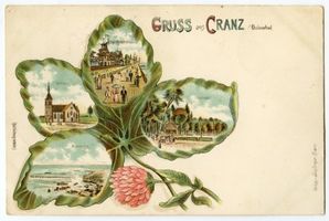 Cranz Kr. Samland, Ort, Kreis Samland Cranz Kr. Samland, 4Aufnahmen auf Kleeblatt Cranz, Strandpromenade