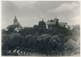 Rößel, Stadt, Kreis Rößel Rößel, Schloss, Katholische Kirche und Freilichtbühne Рёссель, замок, католическая церковь и летняя сцена