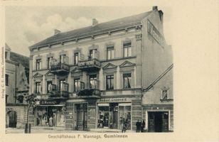 Gumbinnen, Stadt, Kreis Gumbinnen Gumbinnen, Geschäftshaus F. Wannags 