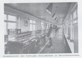 Königsberg (Pr.), Stadtkreis Königsberg Königsberg, Bahnhof, Innenansicht des fertigen Stellwerkes Königsberg, Hauptbahnhof