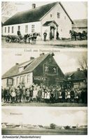 Schweizertal, Kreis Gumbinnen Nestonomehnen, Gasthaus, Schule, Ortsansicht 