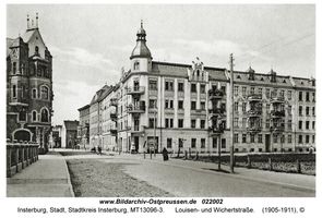 Insterburg, Stadt, Stadtkreis Insterburg Wichertstraße  Insterburg, Bereich südl. der Schluchten, westl. der Bahn, nördl. Danziger Str., östl. Wichertstr.