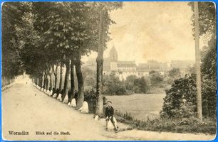 Wormditt, Kreis Braunsberg Wormditt, Blick auf die Stadt Вормдитт, вид на город