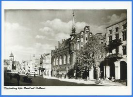 Marienburg, Westpr., Kreis Marienburg Marienburg i. Westpr., Markt mit Rathaus Marienburg, Schloß