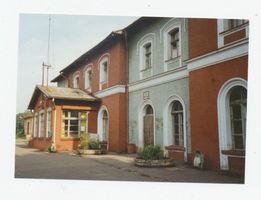 Metgethen, Ort und Bahnstation, Stadtkreis Königsberg Seeweg 1 Metgethen, Bahnhof, Gleisseite Metgethen, Häuser früher und heute