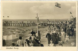 Cranz Kr. Samland, Ort, Kreis Samland Cranz, Strandpromenade und Seesteeg II Cranz, Strandpromenade