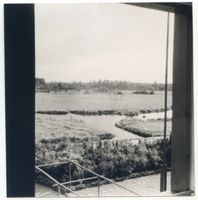 Pait, Kreis Elchniederung Pait, Jagdschloß, Blick aus dem Fenster 