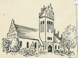Sankt Lorenz, Kreis Samland Sankt Lorenz, Kirche, Zeichnung 