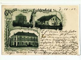 Lichtenfeld, Kreis Heiligenbeil Lichtenfeld, Apotheke, Doktorhaus, Hotel 
