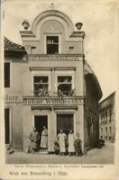 Braunsberg Kr. Braunsberg, Kreis Braunsberg  169 Braunsberg, Altstädtische Langgasse, Bäckerei Wittkoski Браунсберг, Альтштадтская Ланггассе, булочная Виткоски