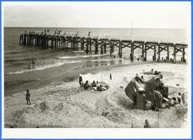 Cranz Kr. Samland, Ort, Kreis Samland Cranz Kr. Samland, Strand am Seesteg IV Cranz, Seesteg
