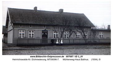 Heinrichswalde Kr. Elchniederung, Kreis Elchniederung Mühlenweg  Heinrichswalde, Häuser am Mühlenweg