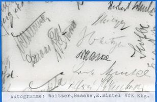 Metgethen, Ort und Bahnstation, Stadtkreis Königsberg Metgethen, Sportschule, Autogramme: Waitzer, Baaske, E. Mintel Königsberg, Sportvereine